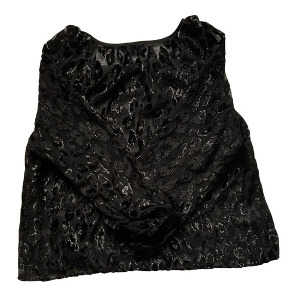 LOFT Leopard Velvet Popover Top Sz L K2658 - Picture 7 of 9